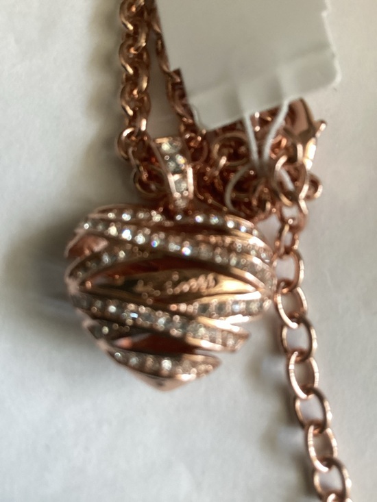 Jewelry - Rose Gold Heart Pendant Necklace By Guess!
